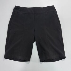 Chicos Zenergy Golf Womens Black Flat Front Pull On Shorts Size 0‎